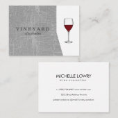 Textuur Grijs met wijnglas Visitekaartje (Voorkant / Achterkant)