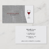 Textuur Grijs/wijnglas Visitekaartje (Voorkant / Achterkant)