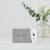 Textuur Grijs/wijnglas Visitekaartje (Staand voorkant)