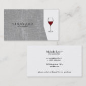 Textuur Grijs/wijnglas Visitekaartje (Voorkant / Achterkant)
