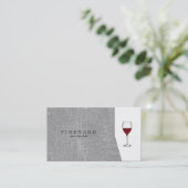 Textuur Grijs/wijnglas Visitekaartje (Staand voorkant)