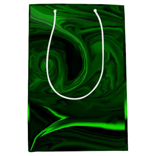 textuur groene collecties van malachietsteen medium cadeauzakje (Voorkant)