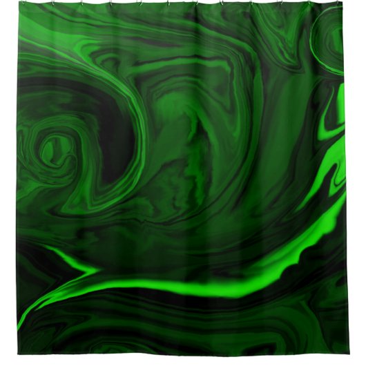 textuur groene malachietsteen douchegordijn (Voorkant)
