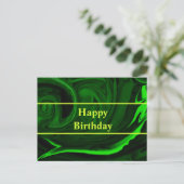 textuur groene malachietsteen, gepersonaliseerd briefkaart (Staand voorkant)