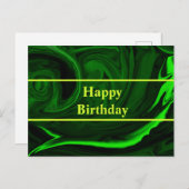 textuur groene malachietsteen, gepersonaliseerd briefkaart (Voorkant / Achterkant)