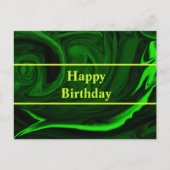 textuur groene malachietsteen, gepersonaliseerd briefkaart (Voorkant)