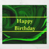 textuur groene malachietsteen, gepersonaliseerd likeurfles etiket (Enkel label)