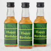 textuur groene malachietsteen, gepersonaliseerd likeurfles etiket (Flessen)