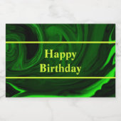 textuur groene malachietsteen, gepersonaliseerd likeurfles etiket (Enkel label)