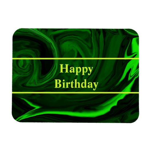 textuur groene malachietsteen, gepersonaliseerd magneet (Horizontaal)