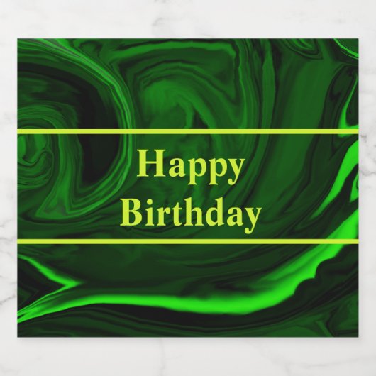 textuur groene malachietsteen, gepersonaliseerd sparkling wijnetiket (Enkel label)