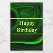 textuur groene malachietsteen, gepersonaliseerd wijn etiket (Enkel label)