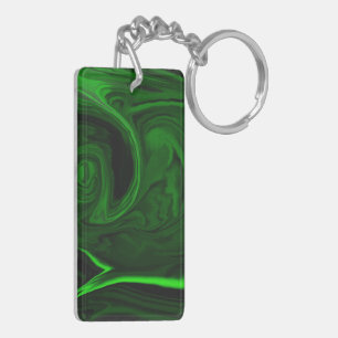 textuur groene malachietsteen sleutelhanger