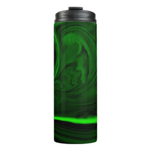 textuur groene malachietsteen thermosbeker