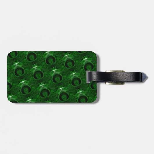 textuur groene malachite bagagelabel (Achterkant horizontaal)
