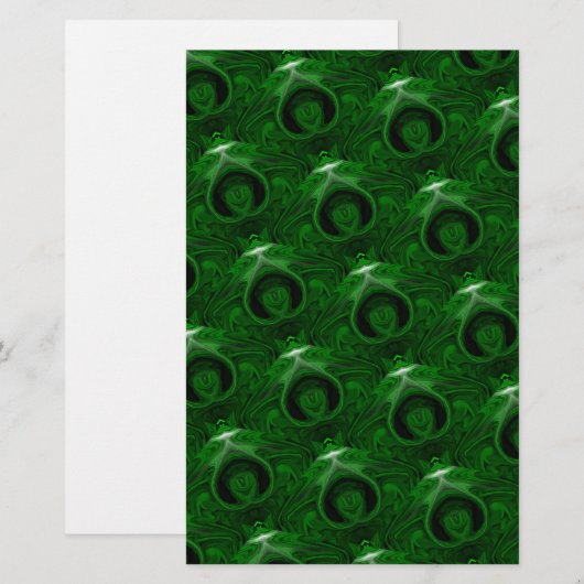 textuur groene malachite briefpapier (Voorkant / Achterkant)