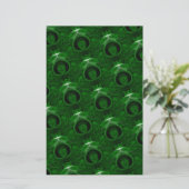 textuur groene malachite briefpapier (Staand voorkant)