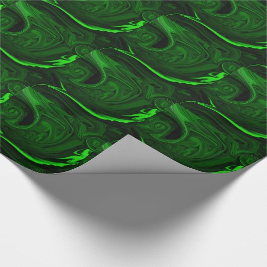 textuur groene malachite cadeaupapier (Hoek)