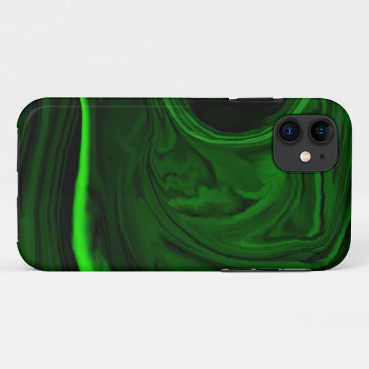 textuur groene malachite Case-Mate iPhone case (Achterkant (horizontaal))