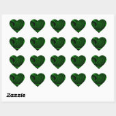 textuur groene malachite hart sticker (Vel)
