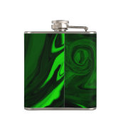 textuur groene malachite heupfles (Achterkant)