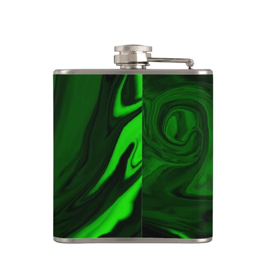 textuur groene malachite heupfles (Achterkant)