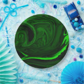 textuur groene malachite papieren bordje (Feest)