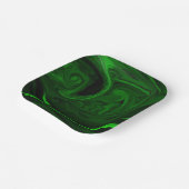 textuur groene malachite papieren bordje (Gebogen)