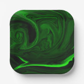 textuur groene malachite papieren bordje (Voorkant)