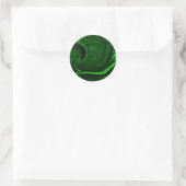 textuur groene malachite ronde sticker (Tas)