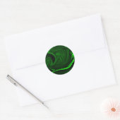 textuur groene malachite ronde sticker (Envelop)