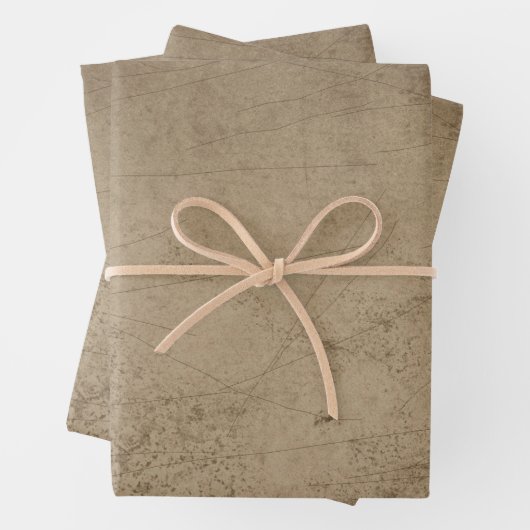 Textuur Grunge Rustic Old Sepia Scratches Inpakpapier Vel (In situ)