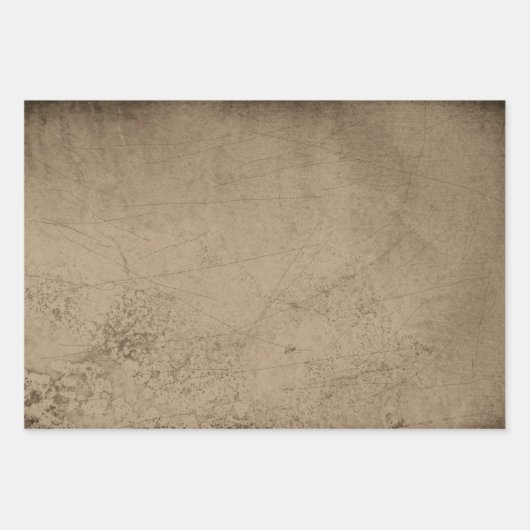 Textuur Grunge Rustic Old Sepia Scratches Inpakpapier Vel (Voorkant)
