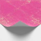 Textuur Hot Pink Chic  ontkoppelingspatroon Cadeaupapier (Hoek)