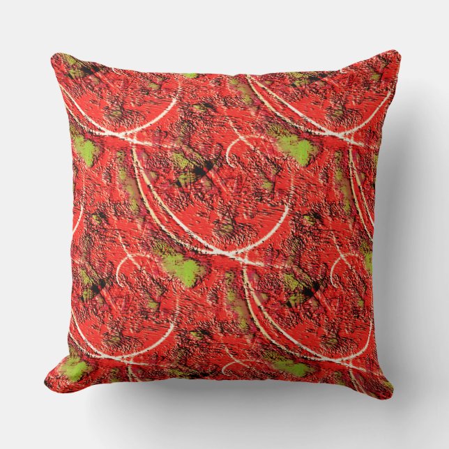 Textuur in een of ander levend koraal met groene t kussen (Voorkant)