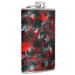 Textuur in verhulde rode bladeren, die op as zijn  heupfles