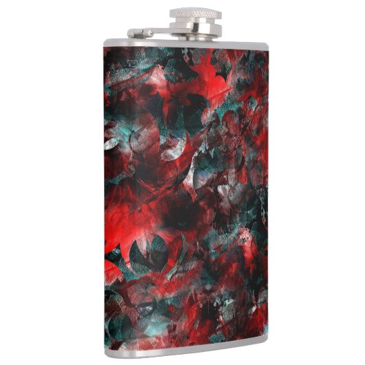 Textuur in verhulde rode bladeren, die op as zijn  heupfles (Rechts)