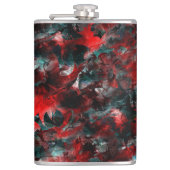 Textuur in verhulde rode bladeren, die op as zijn  heupfles (Voorkant)