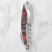 Textuur in verhulde rode bladeren, die op as zijn kurkentrekker (Achterkant)