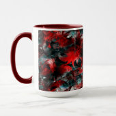 Textuur in verhulde rode bladeren, die op as zijn  mok (Links)