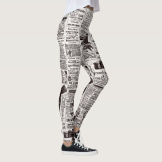 textuur Kranten Leggings