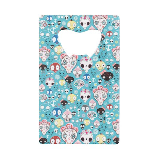 Textuur lachschedel creditkaart flessenopener (Voorkant)