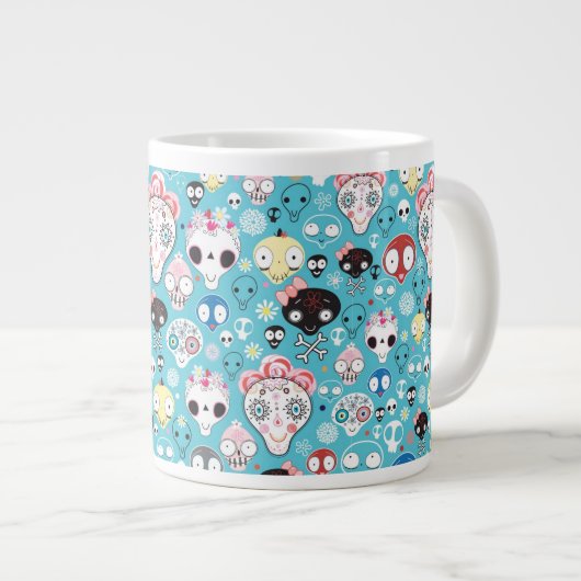 Textuur lachschedel grote koffiekop (Voorkant rechts)
