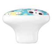 Textuur lachschedel keramische knop (Zijkant)