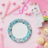 Textuur lachschedel papieren bordje (Feest)