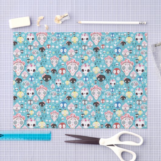 Textuur lachschedel tissuepapier (Craft)