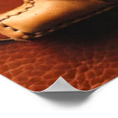 Textuur Leer Patchwork “B” Monogram Poster (Hoek)