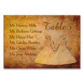  Textuur Lesbische Trouwtafel Kaart (Namen) (Achterkant)