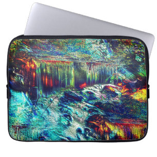 Textuur lijkt op vorm gemaakt uit foto van natuur laptop sleeve