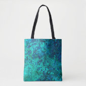 Textuur marmeren steen look blauw turquoise blauwg tote bag (Voorkant)